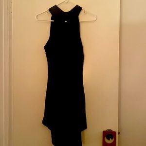 Black cover up swimsuit dress .